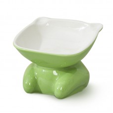 Plouffe Ceramic Kitty Doll Bowl Green